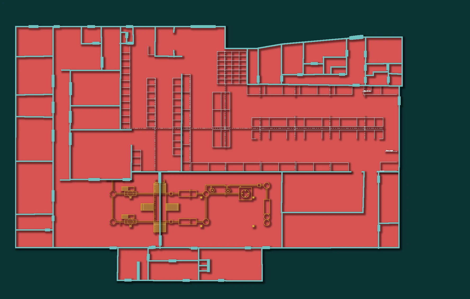 Carte de l'usine agro-alimentaire, sans annotations
